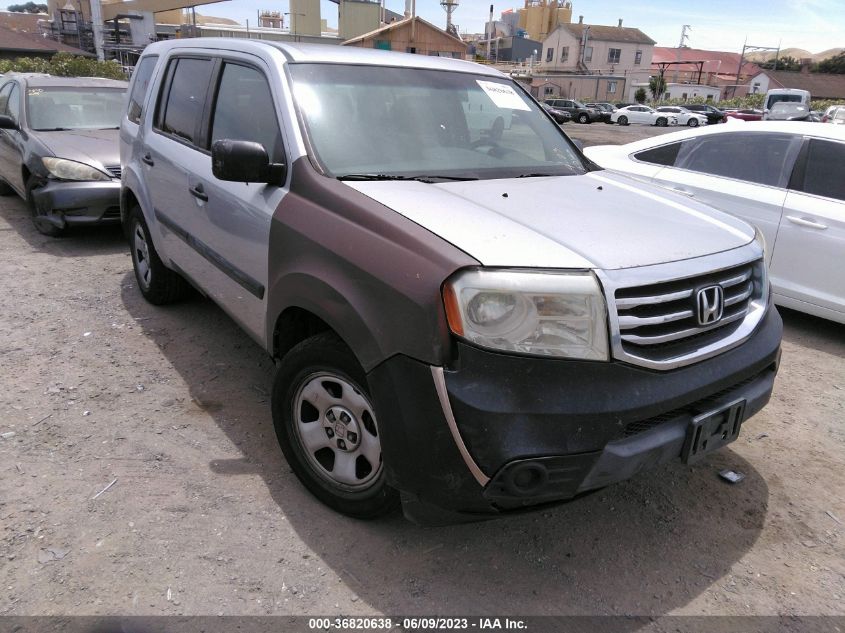 2013 HONDA PILOT LX - 5FNYF3H27DB036588