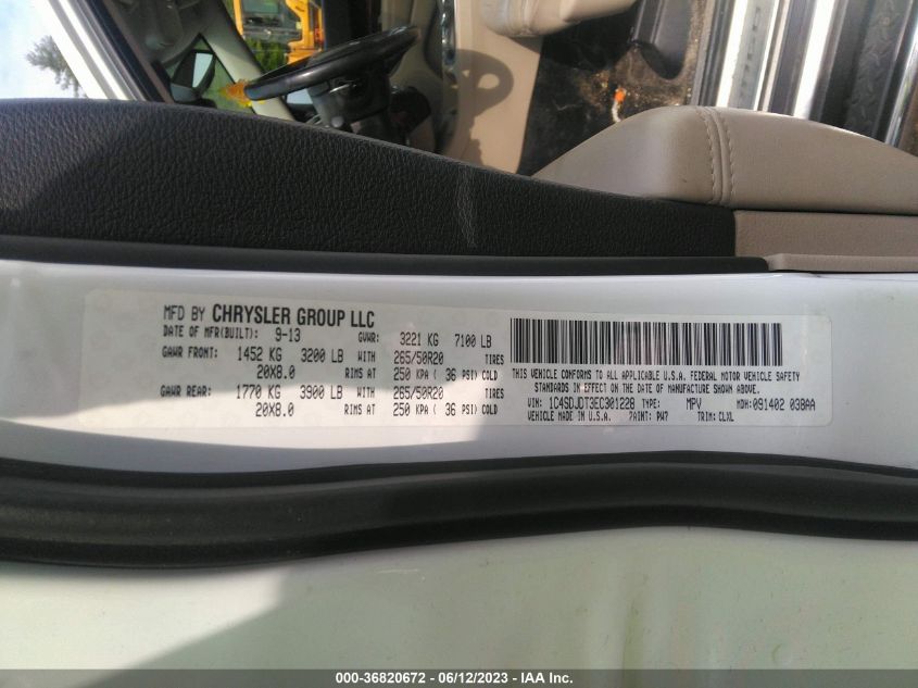 2014 DODGE DURANGO LIMITED - 1C4SDJDT3EC301228