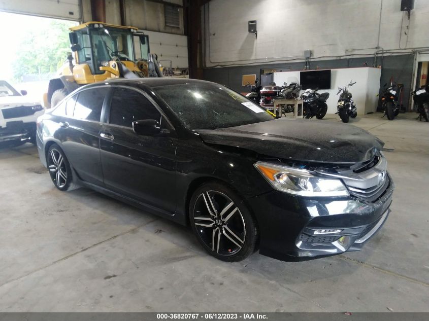 2016 HONDA ACCORD SEDAN SPORT - 1HGCR2F56GA079102