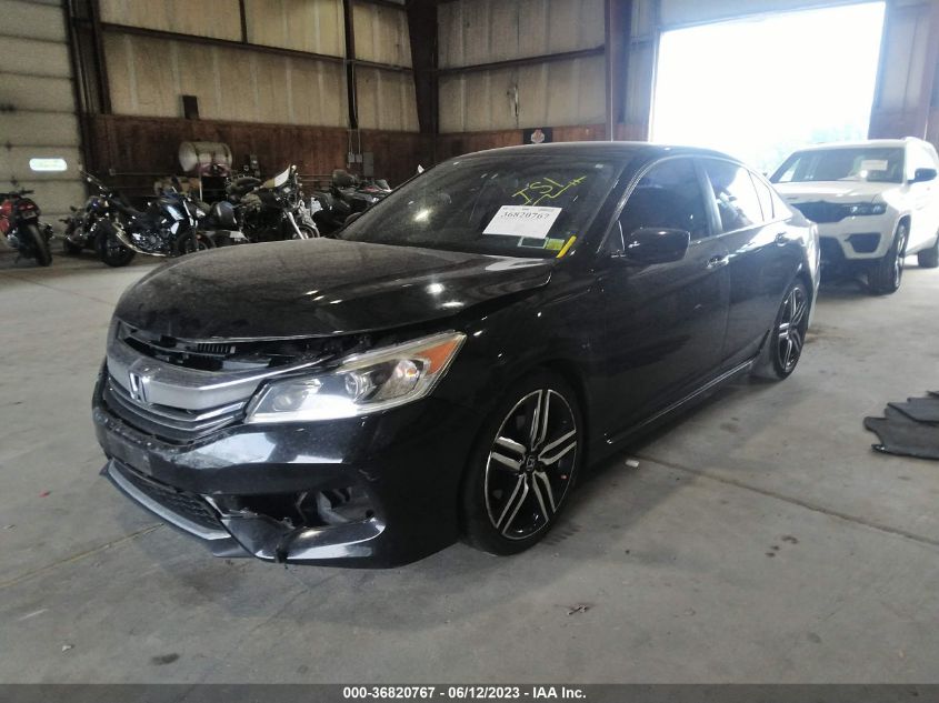 2016 HONDA ACCORD SEDAN SPORT - 1HGCR2F56GA079102