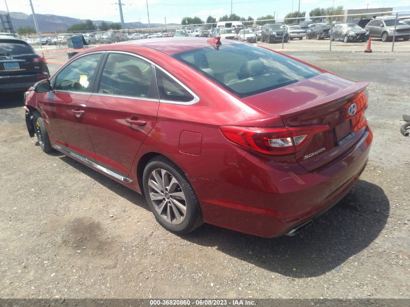 2015 HYUNDAI SONATA 2.4L SPORT - 5NPE34AF6FH053112