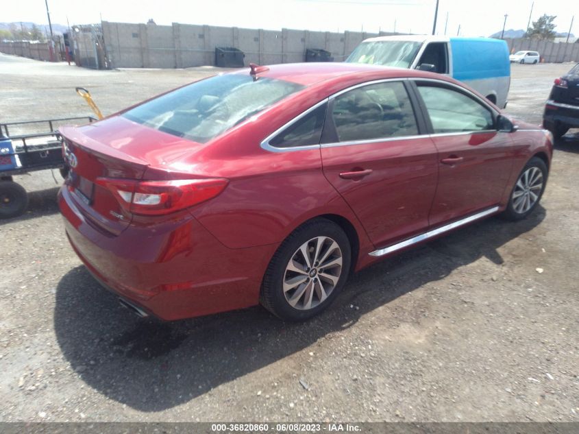 2015 HYUNDAI SONATA 2.4L SPORT - 5NPE34AF6FH053112