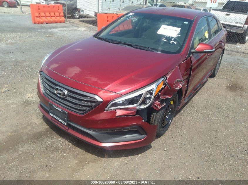 2015 HYUNDAI SONATA 2.4L SPORT - 5NPE34AF6FH053112