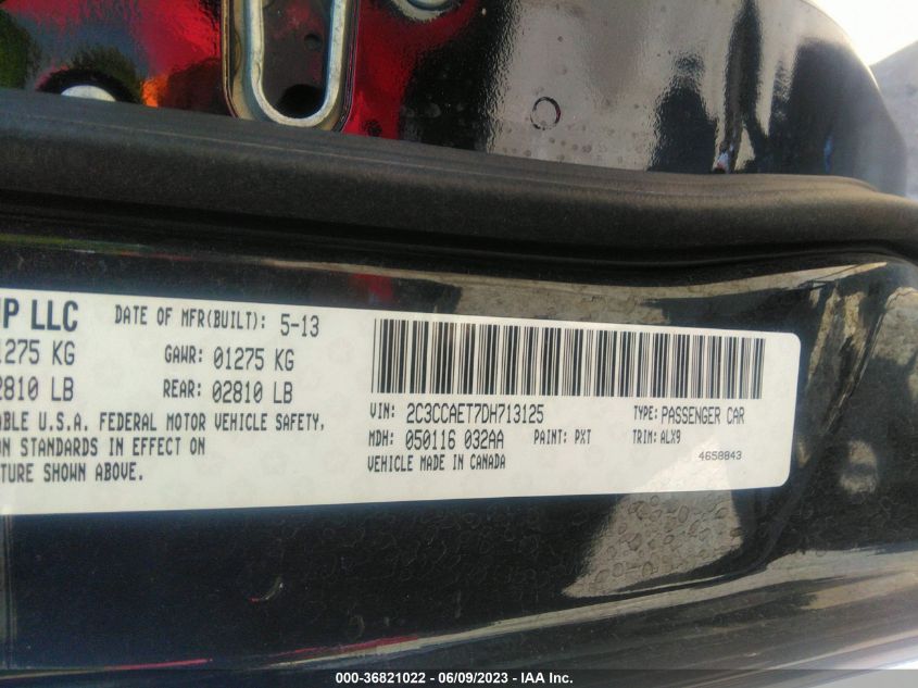 2013 CHRYSLER 300 300C - 2C3CCAET7DH713125