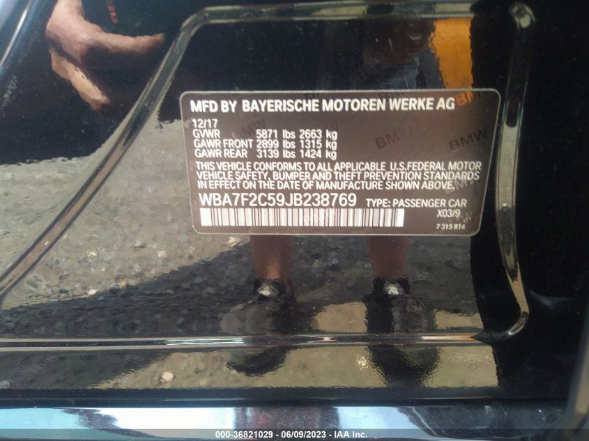 2018 BMW 7 SERIES ALPINA B7 XDRIVE - WBA7F2C59JB238769