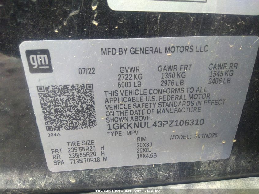 2023 GMC ACADIA SLT - 1GKKNUL43PZ106310