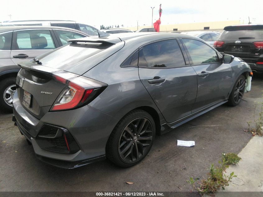 2021 HONDA CIVIC HATCHBACK SPORT - SHHFK7H4XMU413120