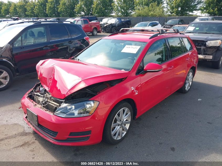 2017 VOLKSWAGEN GOLF SPORTWAGEN S 3VWA17AU4HM502205