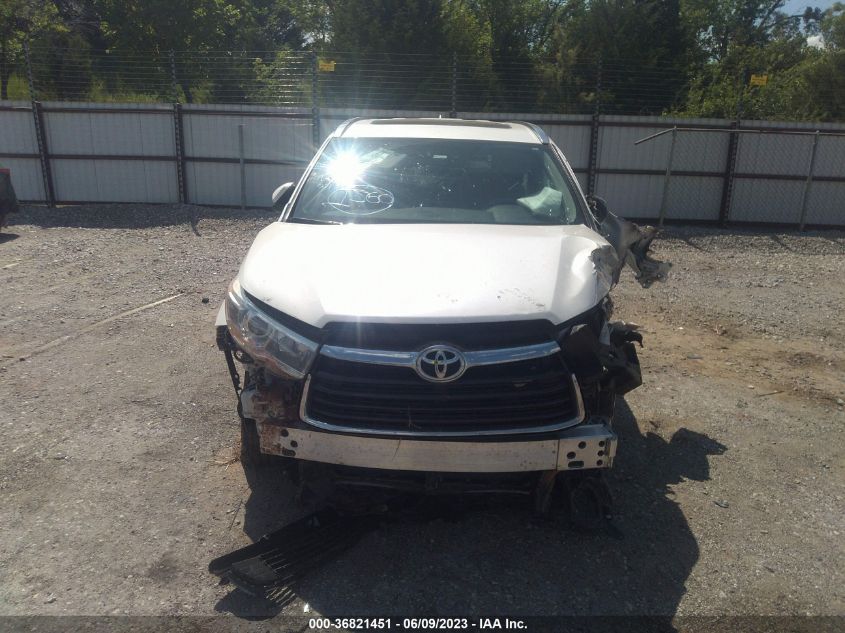 2016 TOYOTA HIGHLANDER XLE - 5TDJKRFHXGS287886