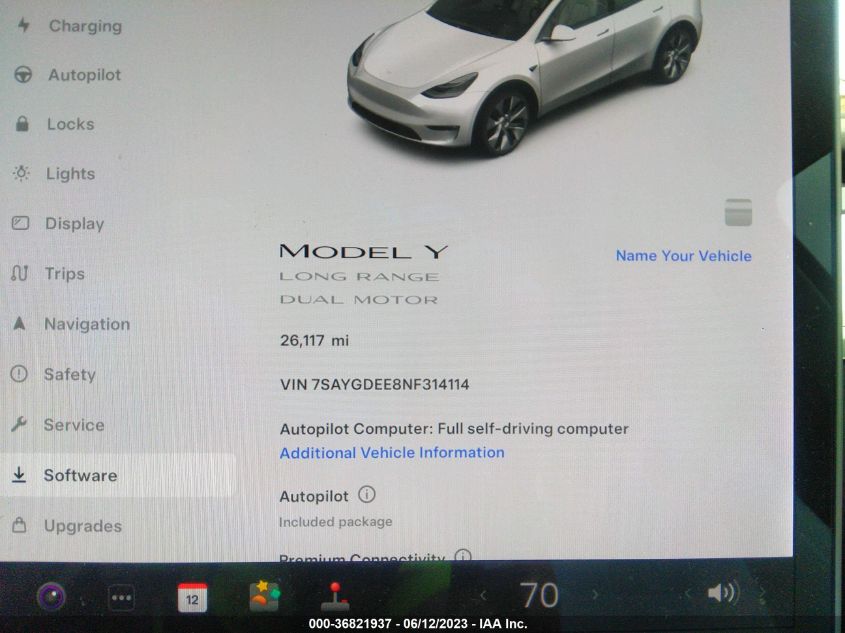2022 TESLA MODEL Y LONG RANGE - 7SAYGDEE8NF314114
