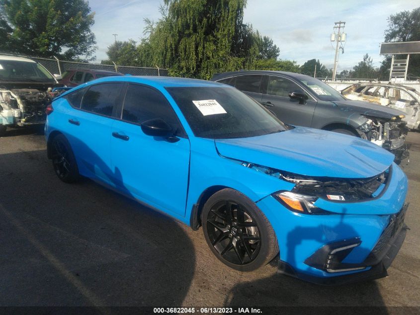 2022 HONDA CIVIC HATCHBACK SPORT - 19XFL2H8XNE021105