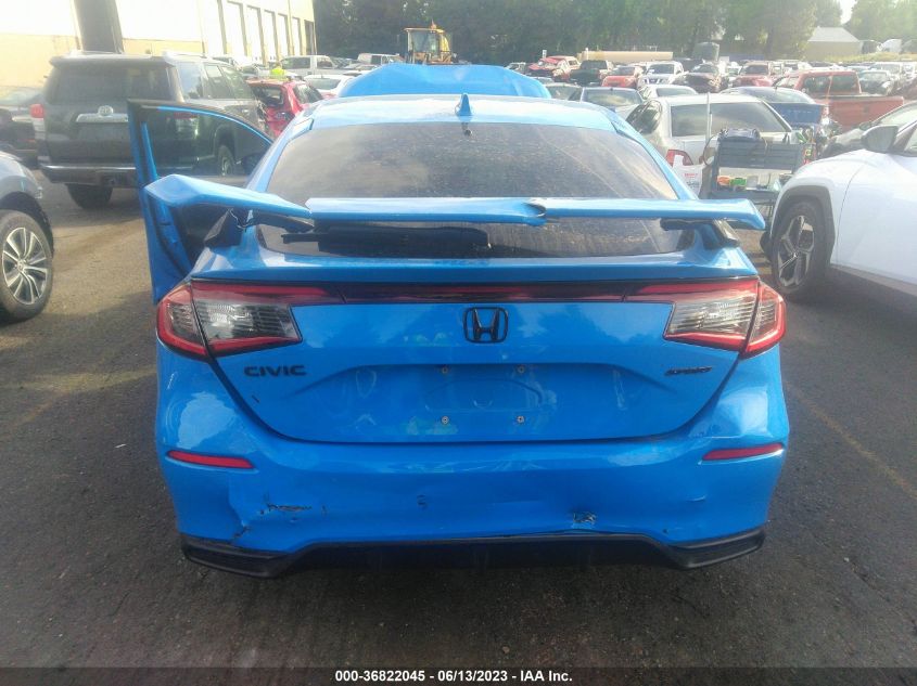 2022 HONDA CIVIC HATCHBACK SPORT - 19XFL2H8XNE021105