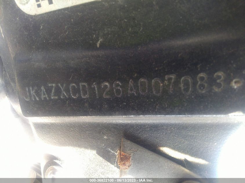 2006 KAWASAKI ZX1000 D6F JKAZXCD126A007083