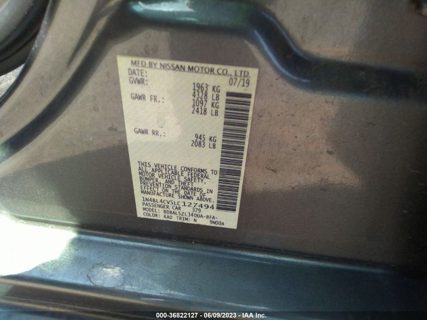 2020 NISSAN ALTIMA 2.5 SR - 1N4BL4CV5LC127494