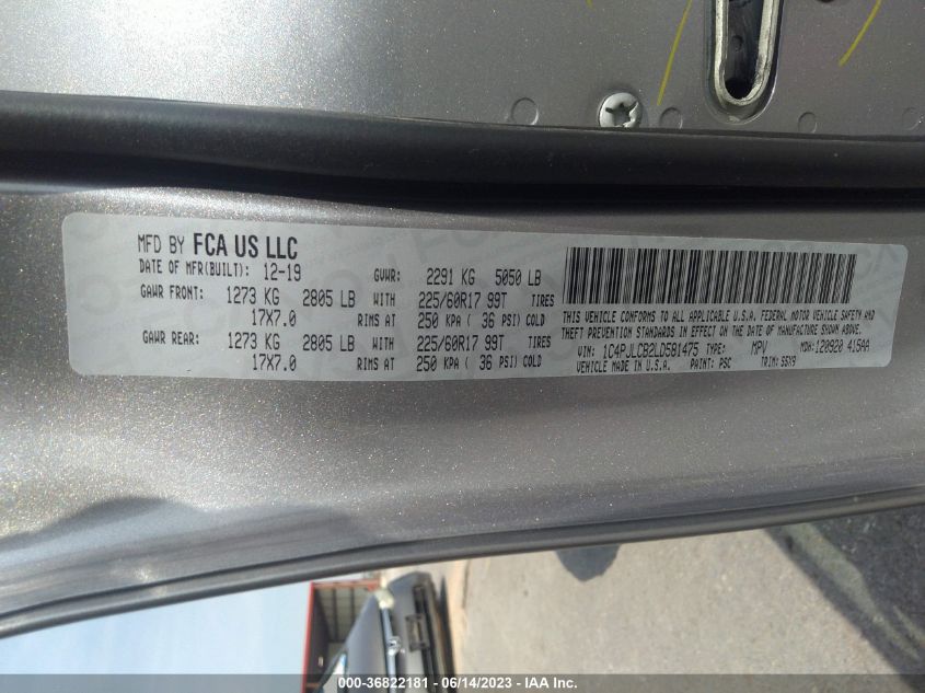 2020 JEEP CHEROKEE LATITUDE - 1C4PJLCB2LD581475