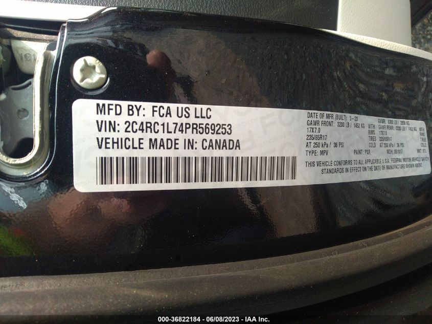 2023 CHRYSLER PACIFICA HYBRID TOURING L - 2C4RC1L74PR569253