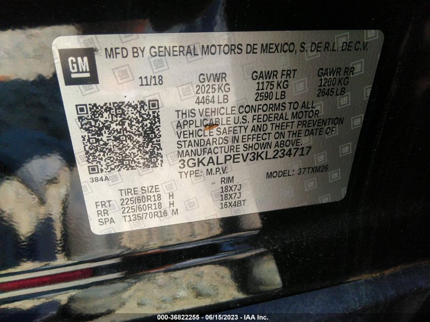 2019 GMC TERRAIN SLT - 3GKALPEV3KL234717