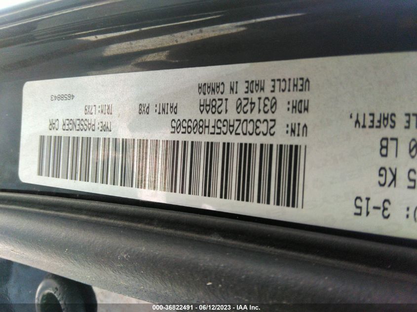 2015 DODGE CHALLENGER SXT - 2C3CDZAG5FH809505