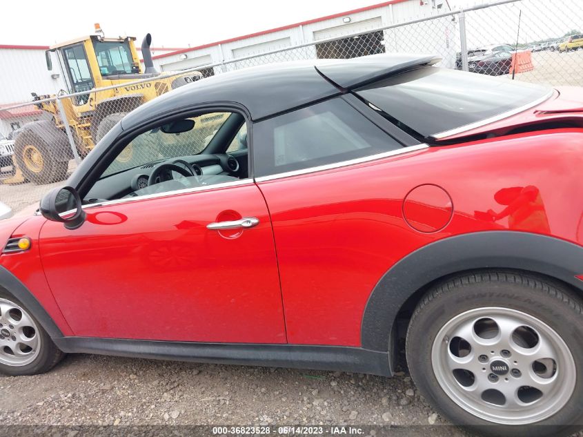 2013 MINI COOPER COUPE WMWSX1C58DT507280