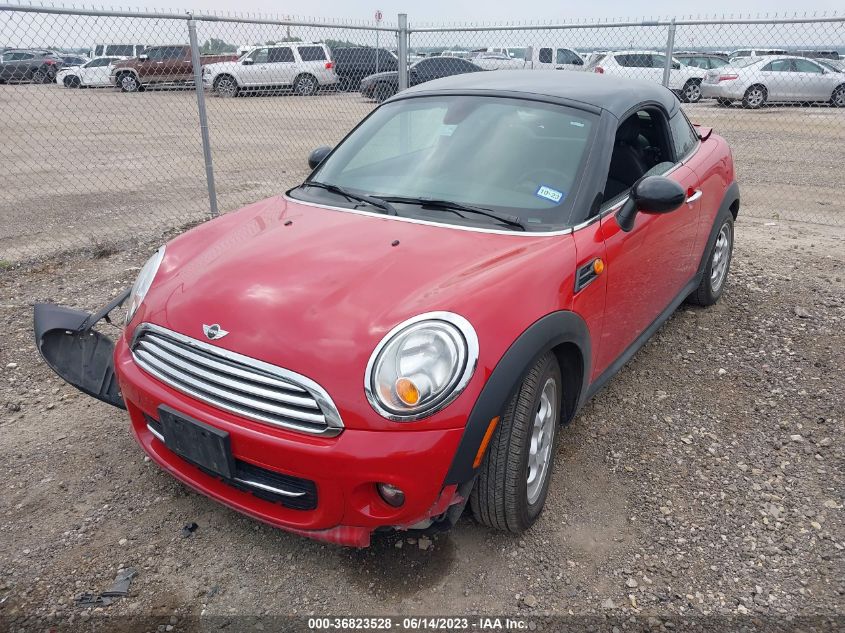 2013 MINI COOPER COUPE WMWSX1C58DT507280