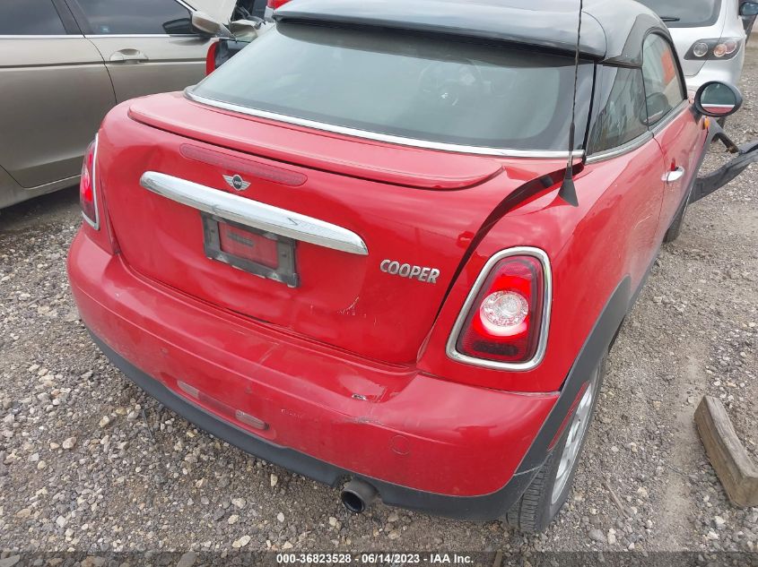 2013 MINI COOPER COUPE WMWSX1C58DT507280