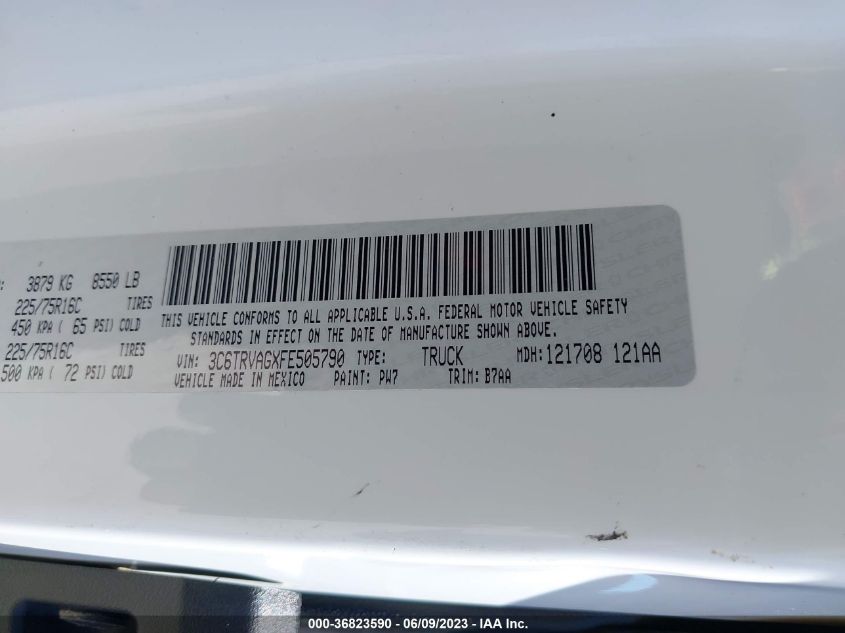 2015 RAM PROMASTER - 3C6TRVAGXFE505790