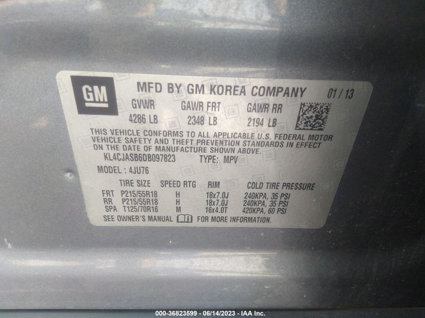 2013 BUICK ENCORE - KL4CJASB6DB097823