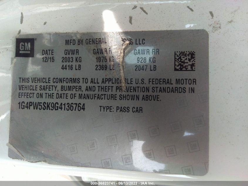 2016 BUICK VERANO SPORT TOURING - 1G4PW5SK9G4136764