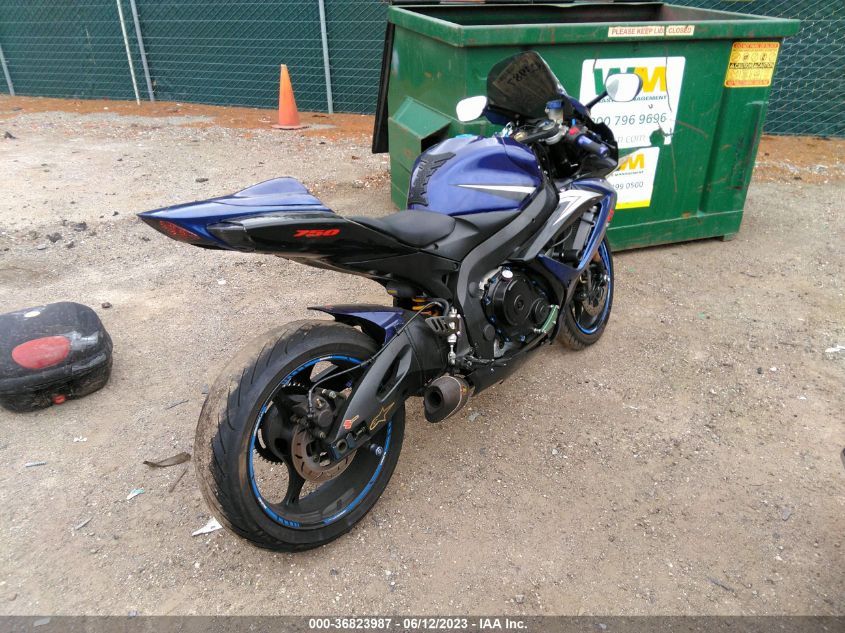 2007 SUZUKI GSX-R750 - JS1GR7KA272108566