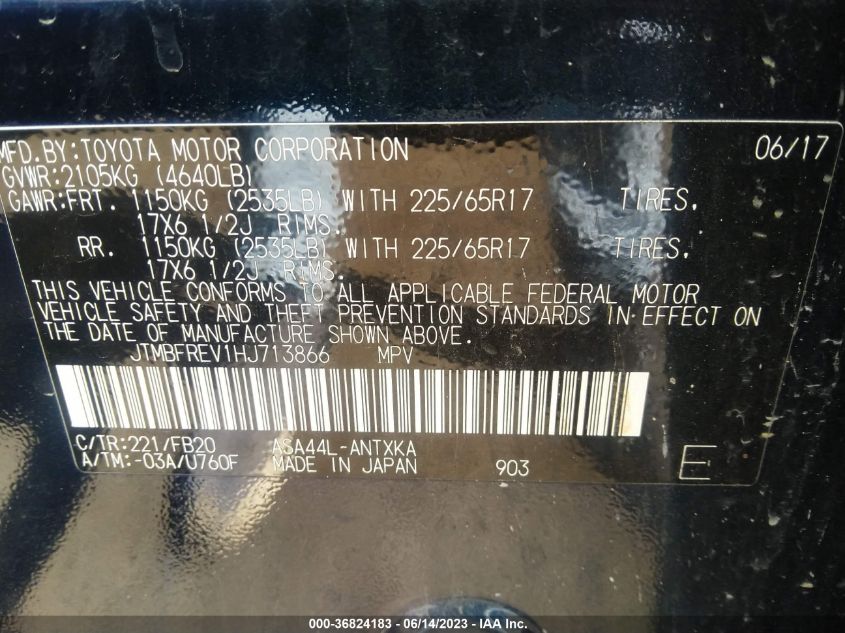 2017 TOYOTA RAV4 LE - JTMBFREV1HJ713866