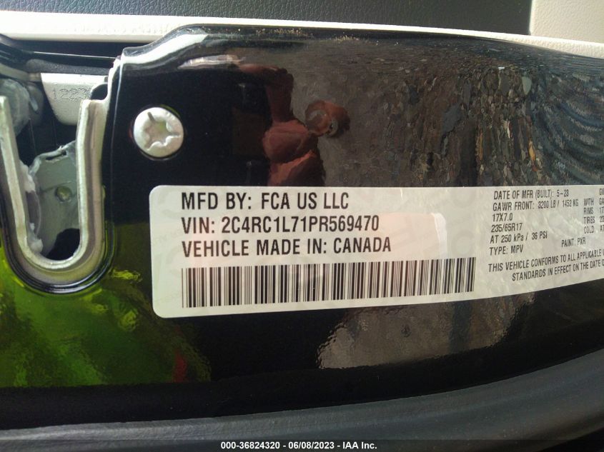 2023 CHRYSLER PACIFICA HYBRID TOURING L - 2C4RC1L71PR569470