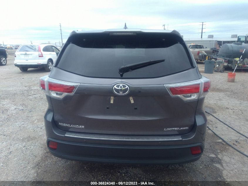 2016 TOYOTA HIGHLANDER LIMITED - 5TDDKRFH0GS258474