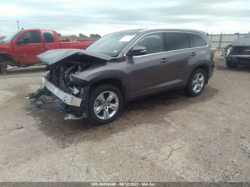 2016 TOYOTA HIGHLANDER LIMITED - 5TDDKRFH0GS258474