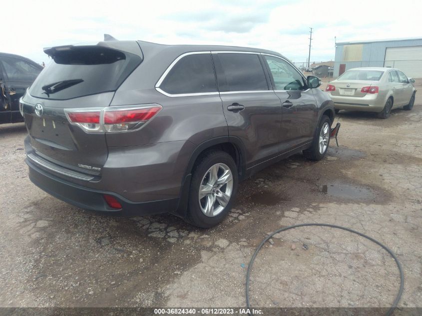 2016 TOYOTA HIGHLANDER LIMITED - 5TDDKRFH0GS258474