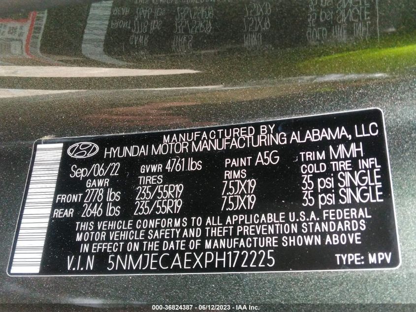 2023 HYUNDAI TUCSON LIMITED - 5NMJECAEXPH172225