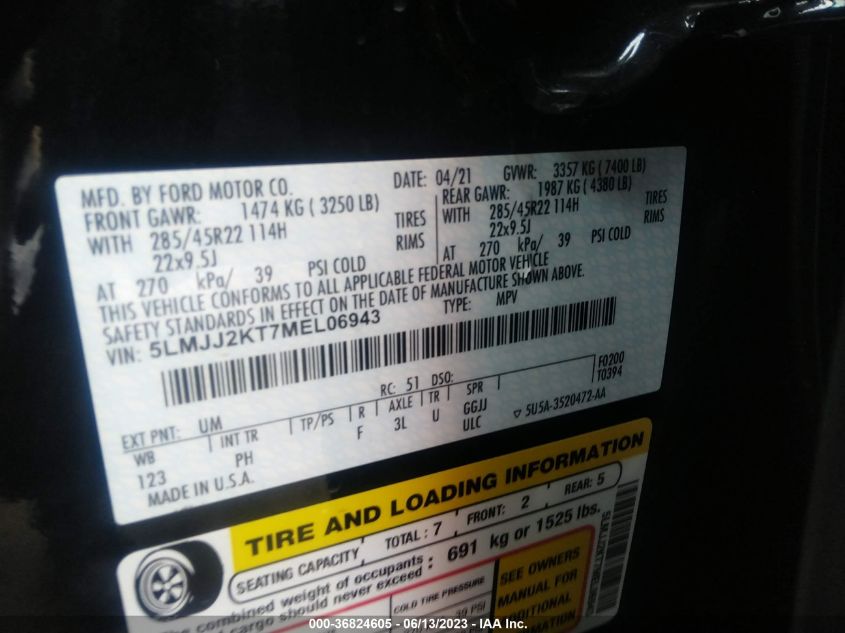 2021 LINCOLN NAVIGATOR RESERVE - 5LMJJ2KT7MEL06943
