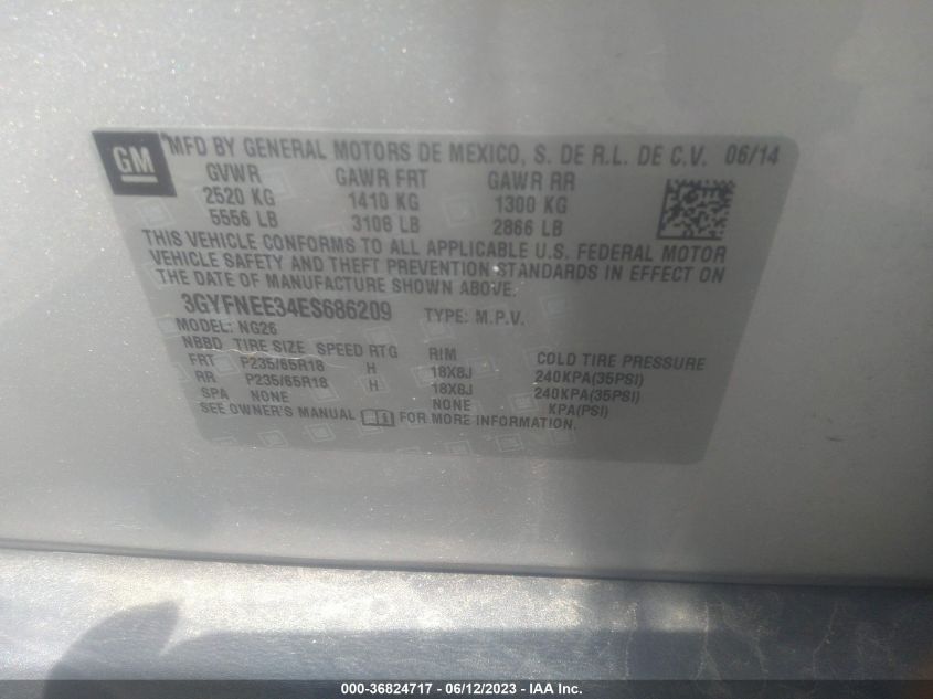 2014 CADILLAC SRX LUXURY COLLECTION - 3GYFNEE34ES686209