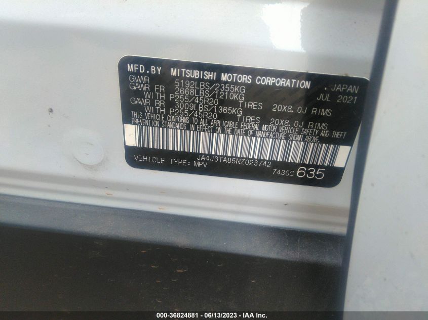 2022 MITSUBISHI OUTLANDER ES - JA4J3TA85NZ023742