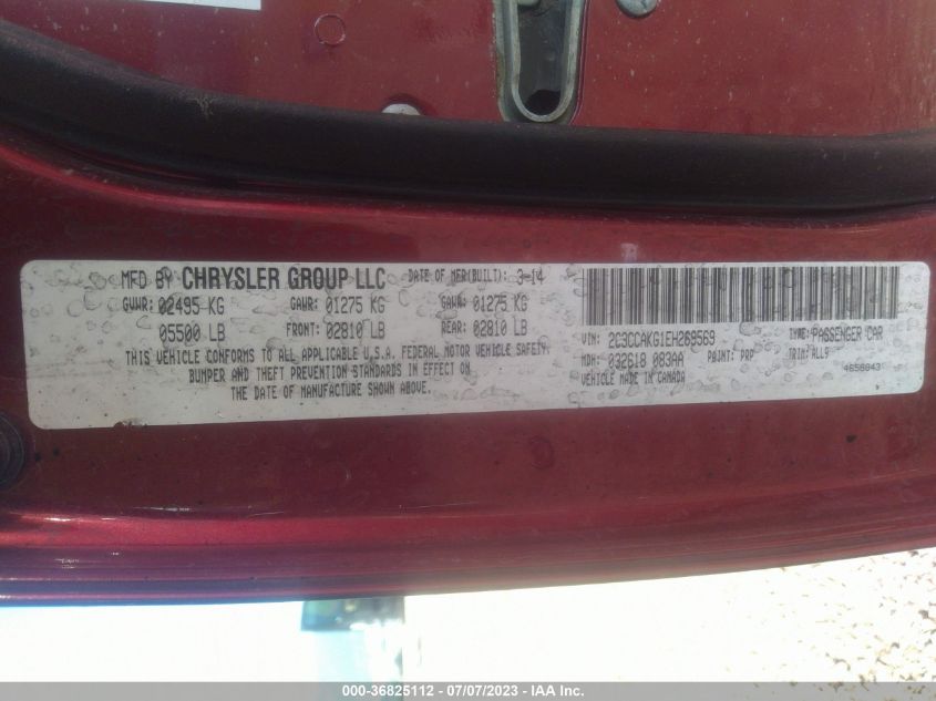 2014 CHRYSLER 300 300C - 2C3CCAKG1EH269569