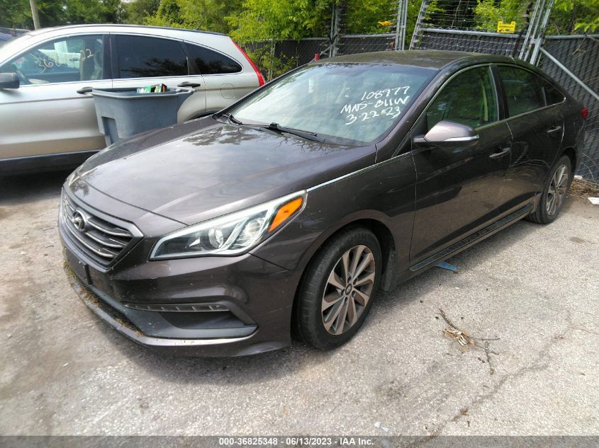 2015 HYUNDAI SONATA 2.4L SPORT - 5NPE34AF8FH255823