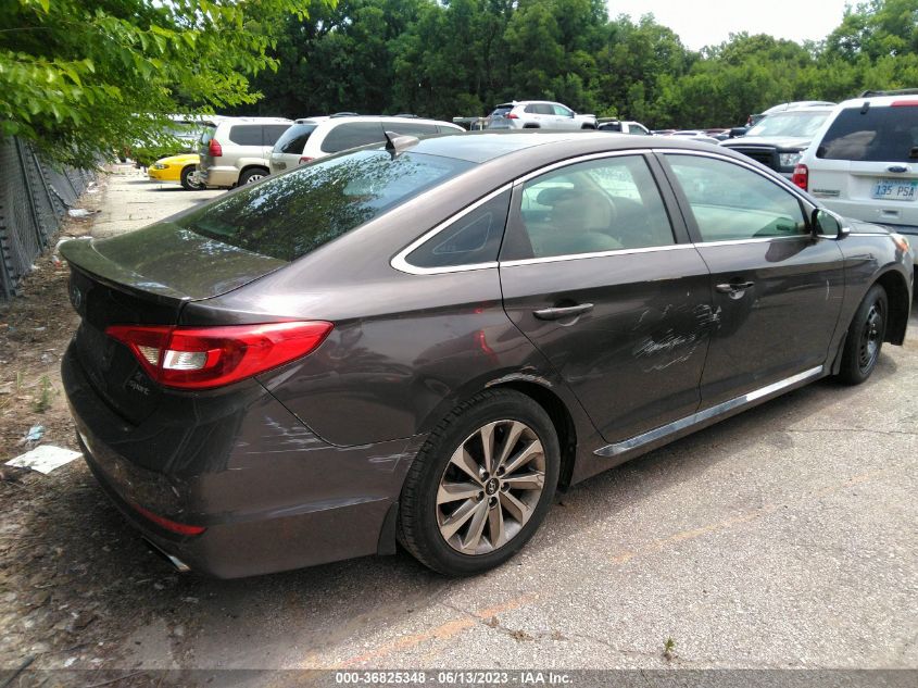 2015 HYUNDAI SONATA 2.4L SPORT - 5NPE34AF8FH255823