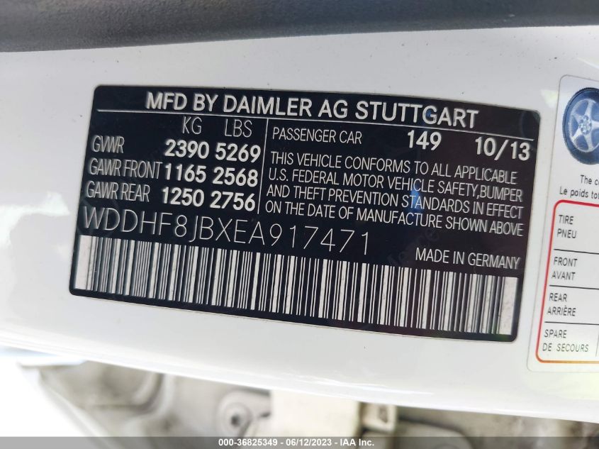 2014 MERCEDES-BENZ E-CLASS E 350 - WDDHF8JBXEA917471