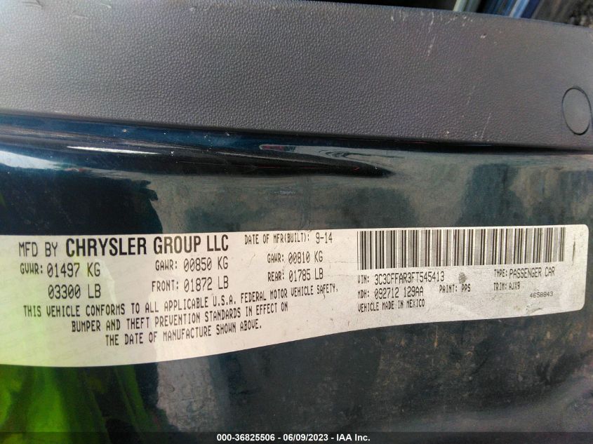 2015 FIAT 500 POP - 3C3CFFAR3FT545413