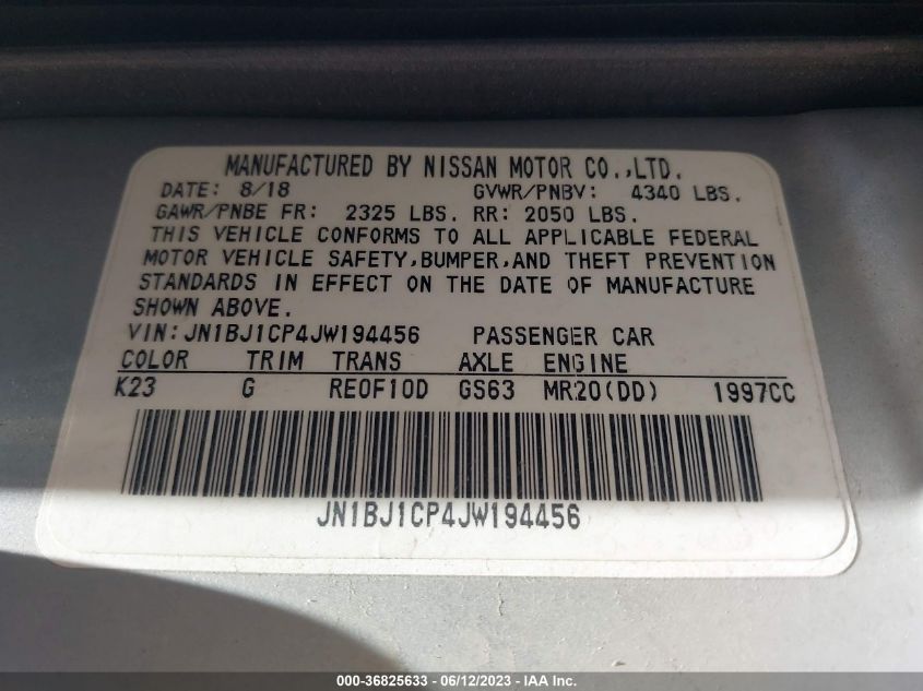 2018 NISSAN ROGUE SPORT S - JN1BJ1CP4JW194456