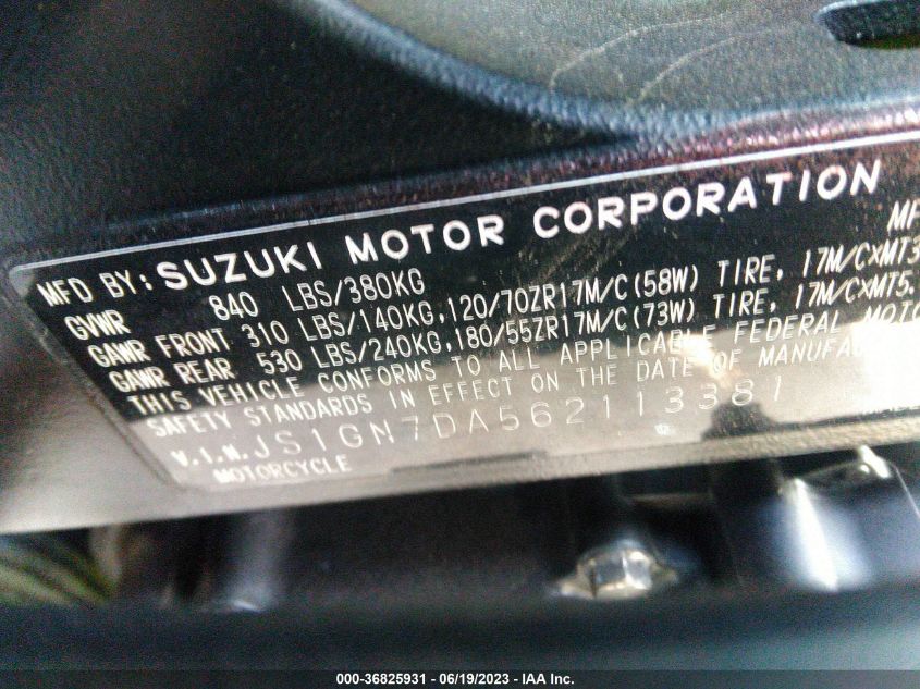 2006 SUZUKI GSX-R600 K6 - JS1GN7DA562113381