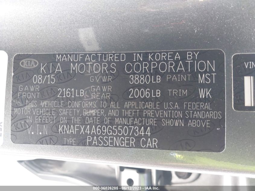 2016 KIA FORTE LX - KNAFX4A69G5507344