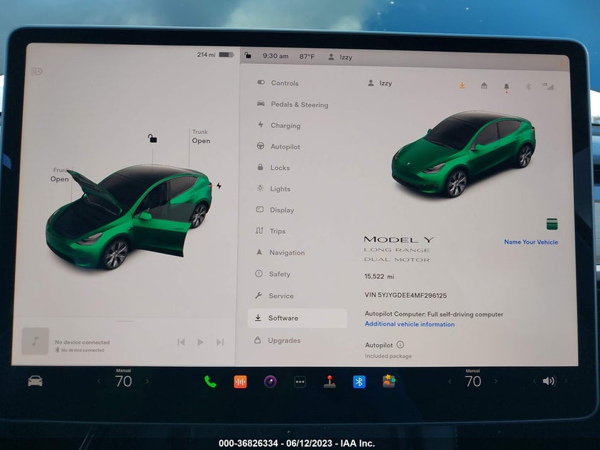 VIN 5YJYGDEE4MF296125 2021 TESLA MODEL Y LONG RANGE