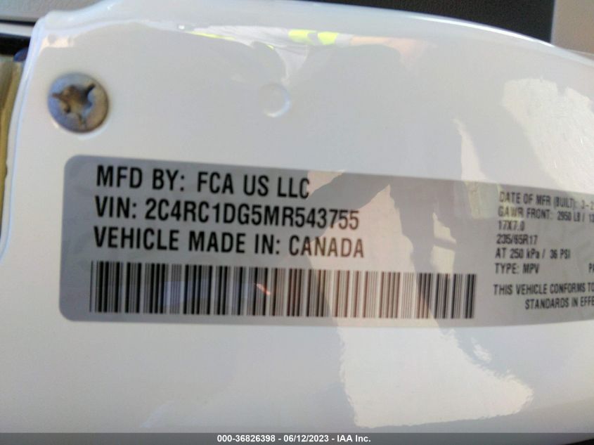 2021 CHRYSLER VOYAGER LXI - 2C4RC1DG5MR543755