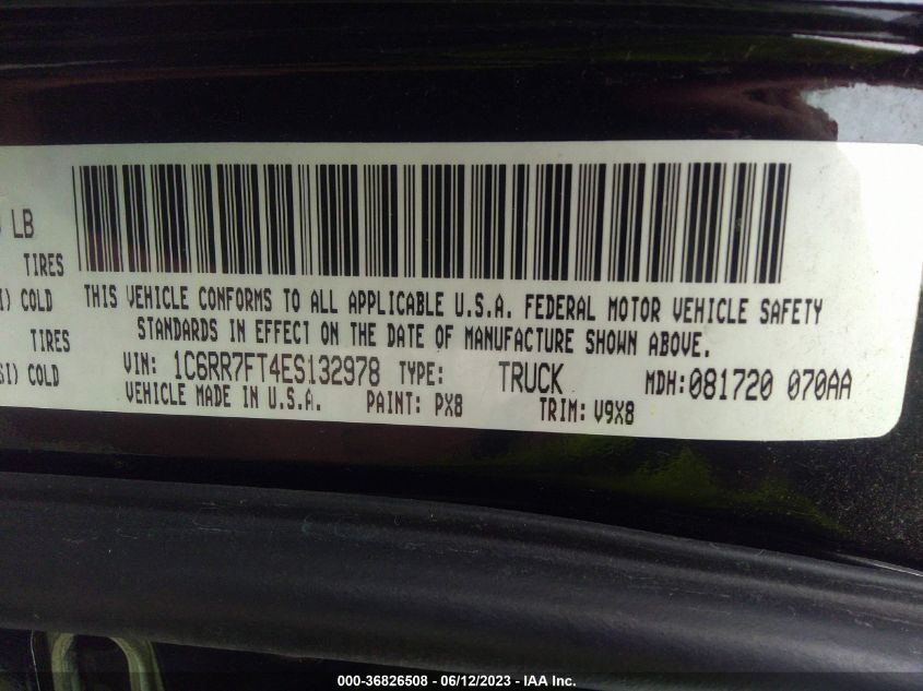 2014 RAM 1500 EXPRESS - 1C6RR7FT4ES132978