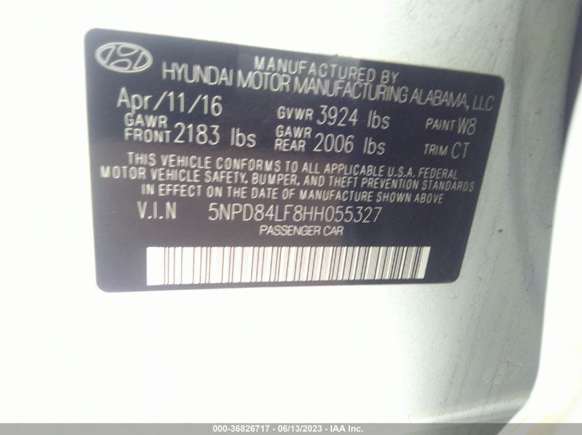 2017 HYUNDAI ELANTRA LIMITED - 5NPD84LF8HH055327